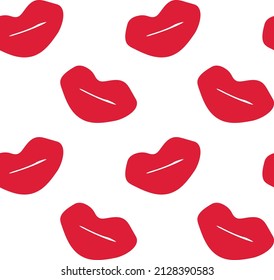 kiss seamless pattern. hand drawn. wallpaper, textile, print, wrapping paper, background. 