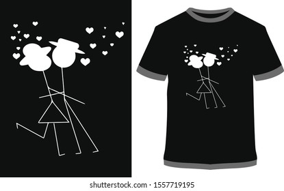 Kiss to show love - vector design illustration, it can use for label, logo, sign, sticker for printing for the family t-shirt.