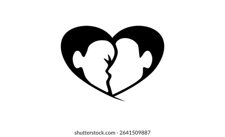 kiss symbol , black isolated silhouette