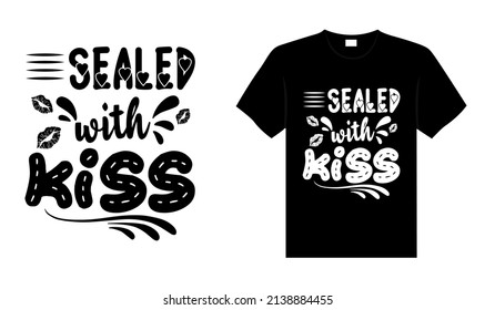 Kiss typography t shirt design