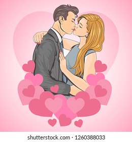KISS VALENTINE VECTOR