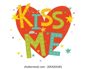 Kiss Valentines Day t-shirt design