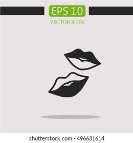 Kiss vector icon