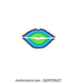 kiss vector icon isolated in white background