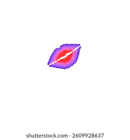 kiss vector icon isolated in white background