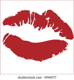 KISS VECTOR -  LIPSTICK RED DESIGN ELEMENTS  - CHANGE COLOR IF YOU WANT