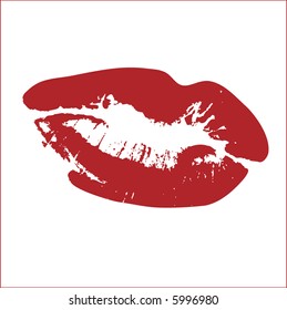 KISS VECTOR -  LIPSTICK RED DESIGN ELEMENTS  - CHANGE COLOR IF YOU WANT