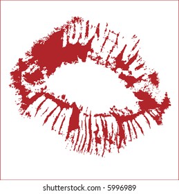 KISS VECTOR -  LIPSTICK RED DESIGN ELEMENTS  - CHANGE COLOR IF YOU WANT