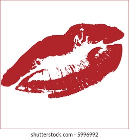 KISS VECTOR -  LIPSTICK RED DESIGN ELEMENTS  - CHANGE COLOR IF YOU WANT