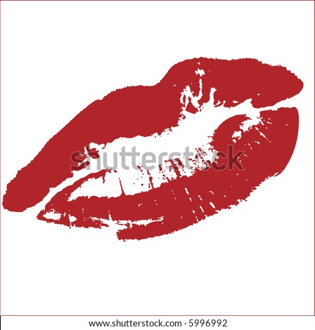 KISS VECTOR -  LIPSTICK RED DESIGN ELEMENTS  - CHANGE COLOR IF YOU WANT
