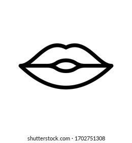 kiss vector thin line icon 
