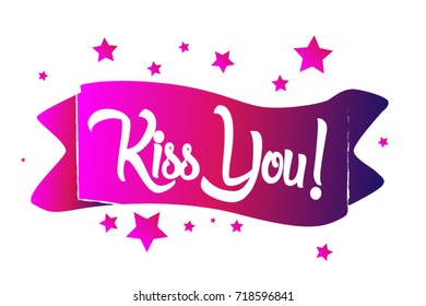 kiss you greeting card