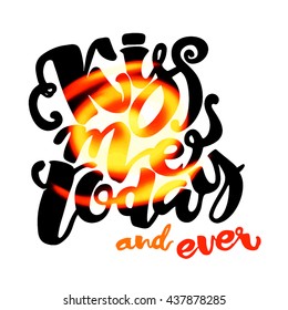 Kisses day lettering inspiration poster.Kiss me today and ever.Handdrawn design for a logo,greeting cards,invitations,posters,banners,t-shirts.Artistic design, beautiful modern expressive calligraphy