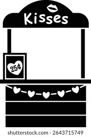 silhueta de cabine de beijo Ilustração vetorial isolada.
Casal beijando design de arte silhueta.
Para comemorar o Dia dos Namorados, casamento ou aniversário.
Fundo transparente.