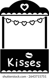 silhueta de cabine de beijo Ilustração vetorial isolada.
Casal beijando design de arte silhueta.
Para comemorar o Dia dos Namorados, casamento ou aniversário.
Fundo transparente.