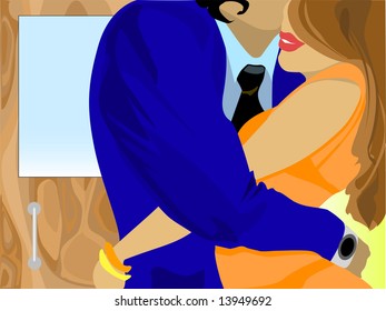 kissing couple