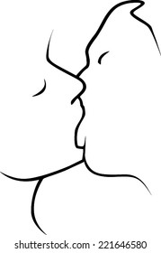 kissing couple