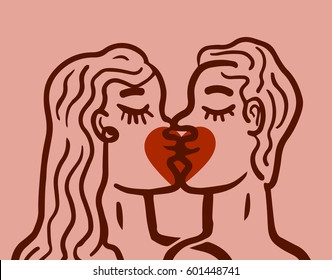 Kissing couple