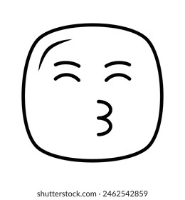 Kissing emoji vector design, ready to use icon