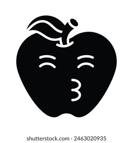 Kissing emoji vector design, ready to use icon