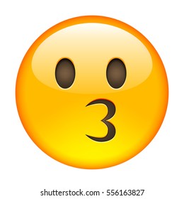 Kissing Emoticon. Isolated illustration on white background