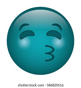 kissing emoticon style icon