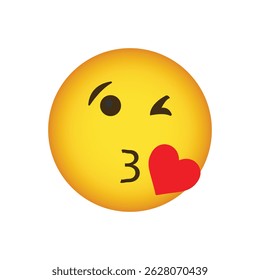 Kissing Face of Emoji Reactions for Social Network.
