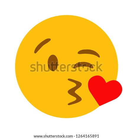 Kissing face with heart emoji vector Сток-фото © 