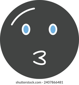 Kissing Face icon vector image. Suitable for mobile application web application and print media.