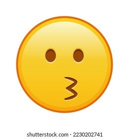 Kissing face Large size of yellow emoji smile