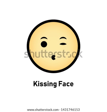 Kissing Face Vector illustration eps
