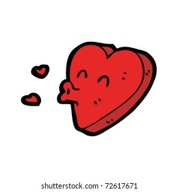 kissing heart cartoon