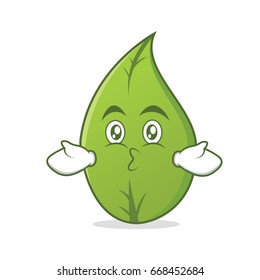 Kissing leaf character cartoon art vector illustration