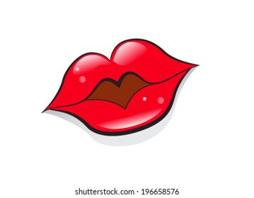 kissing lips