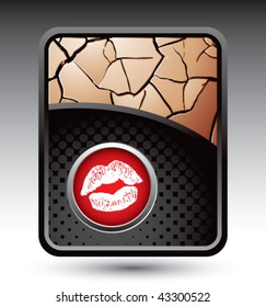 Küssen der Lippen Bronze geknackte Hintergrund