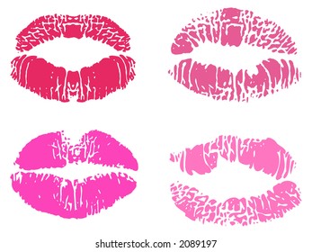 Kissing Lips. A vector high resolution illustration.