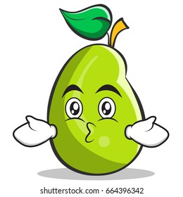 Kissing mango fruit character cartoon vector illustration