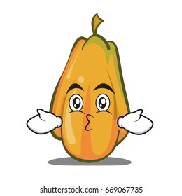 Kissing papaya cartoon character design vector art