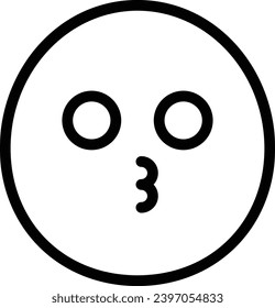 Kissing single vector line icon