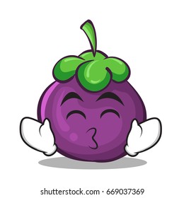 Kissing smile eyes mangiest character cartoon style illustration
