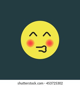 kissing smiley. face throwing a kiss