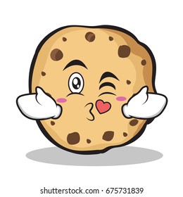 Kissing sweet cookies character cartoon