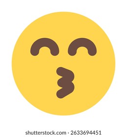 Kissy face illustration for apps websites and digital content