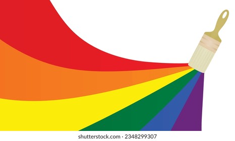 Kist color rainbow colors. vector