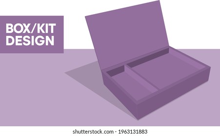 Kit Box Package open empty 