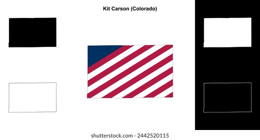 Conjunto de mapas esquemáticos del condado de Kit Carson (Colorado)