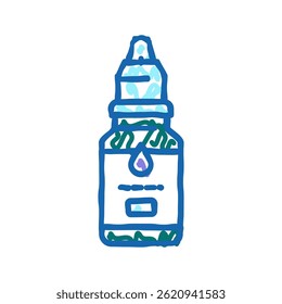 kit chemical liquid resin art doodle icon sketch vector. kit chemical liquid resin art sign. isolated symbol illustration