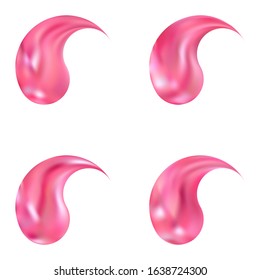 Kit of chromatic backgrounds with yin or yang. Chinese original east style. Trendy soft color logo. Pink effective modern screen design for brochure, calendar, cards or invitation.