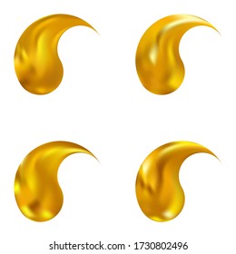 Kit of chromatic backgrounds with yin or yang. Trendy soft color icon. Neon original east style. Yellow effective modern screen design for brochure, calendar, cards or invitation.