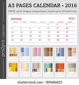 ?ages kit for construction A3 calendar for printing